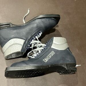 DINSPORT Nordic Cross-Country Ski Boots Men Size 37 Navy Silver NNN Model 170